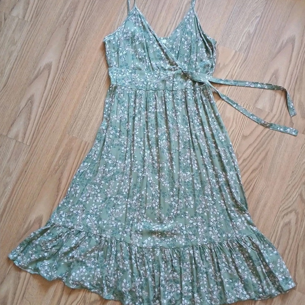 AUW Blue Ruffled Smocked Sundress